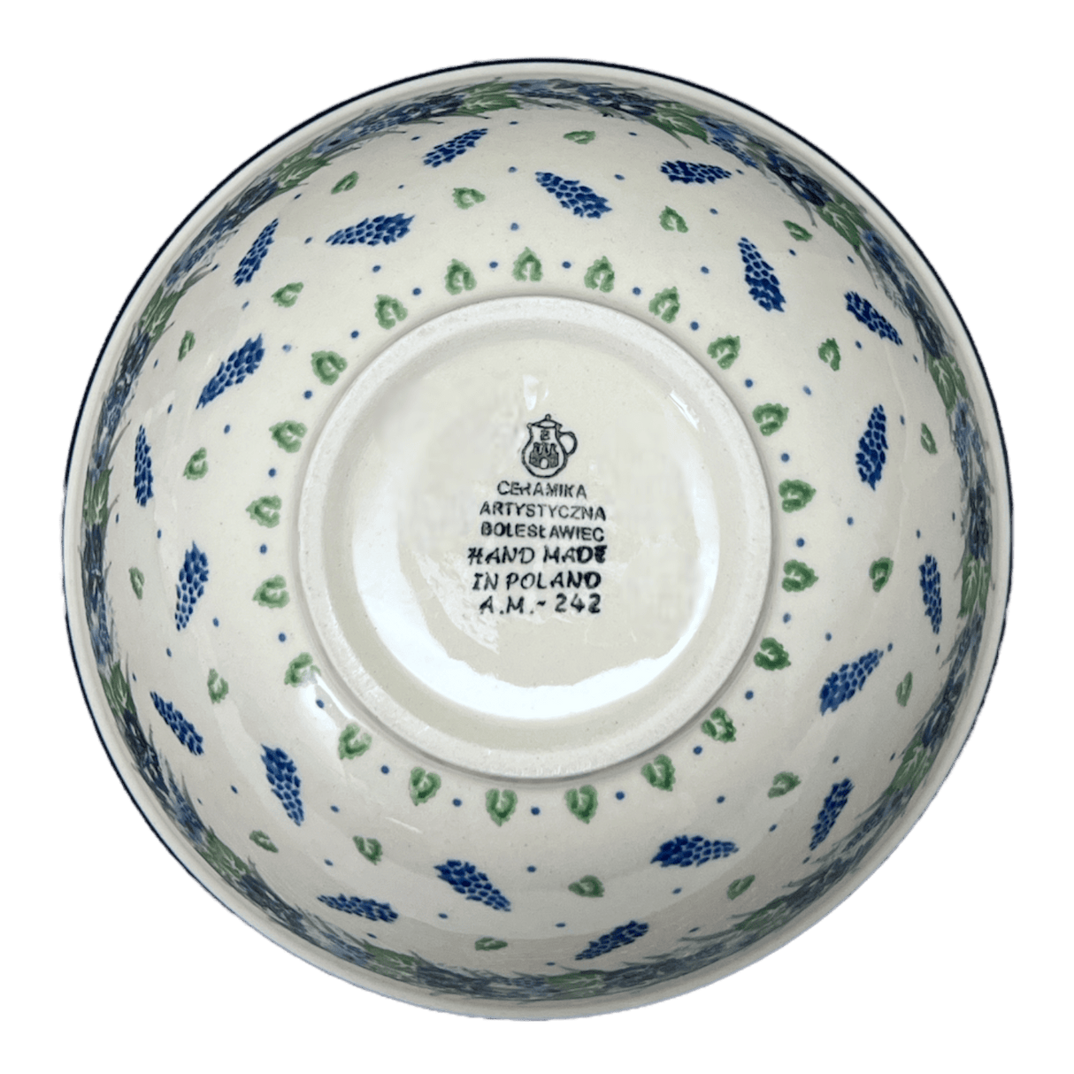 Bowl, Round, Kitchen, 7.75" in "Hyacinth in the Wind" by Ceramika Artystyczna | A057-2037X