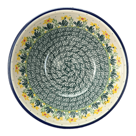 Polish Pottery CA 7.75" Kitchen Bowl (Daffodils in Bloom) | A057-2122X Additional Image at PolishPotteryOutlet.com