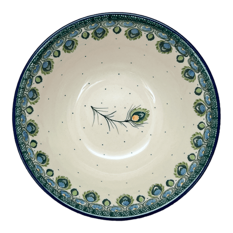 Bowl, Round, Kitchen, 7.75" in "Peacock Plume" by Ceramika Artystyczna | A057-2218X