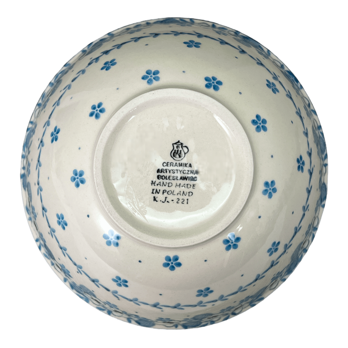 Bowl, Round, Kitchen, 7.75" in "Pansy Blues" by Ceramika Artystyczna | A057-2346X