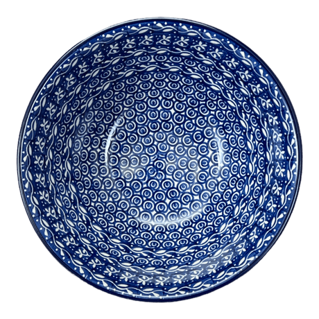 Bowl, Round, Kitchen, 7.75" in "Wavy Blues" by Ceramika Artystyczna | A057-905X