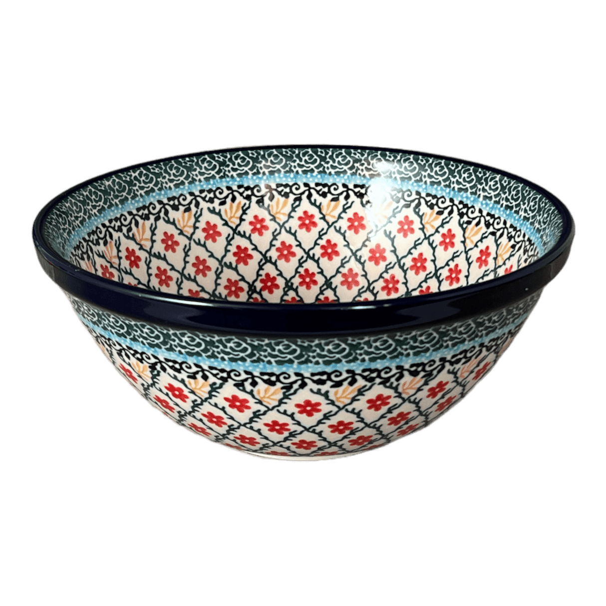 Bowl, Round, Kitchen, 7.75" in "Garden Trellis" by Ceramika Artystyczna | A057-U2123