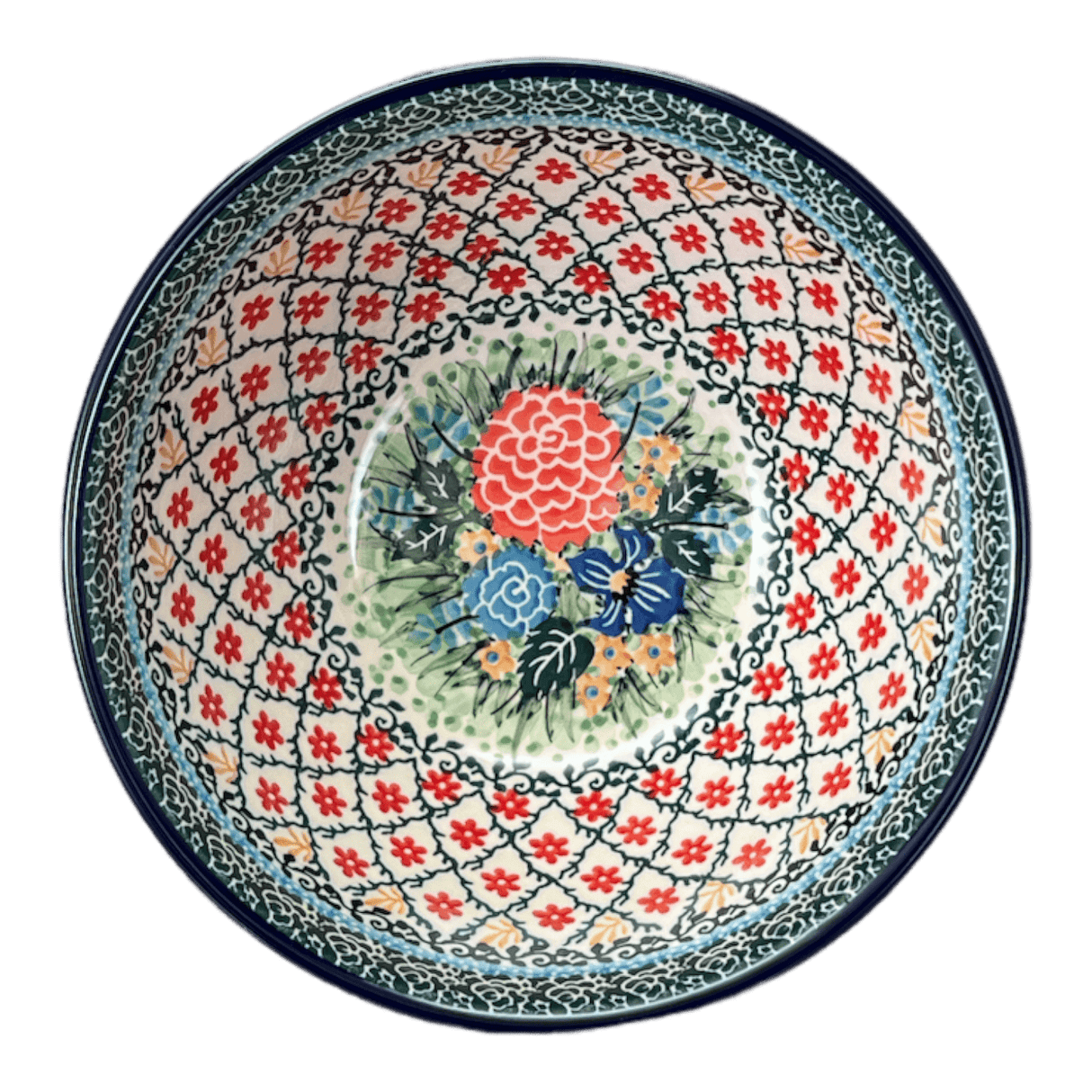 Bowl, Round, Kitchen, 7.75" in "Garden Trellis" by Ceramika Artystyczna | A057-U2123