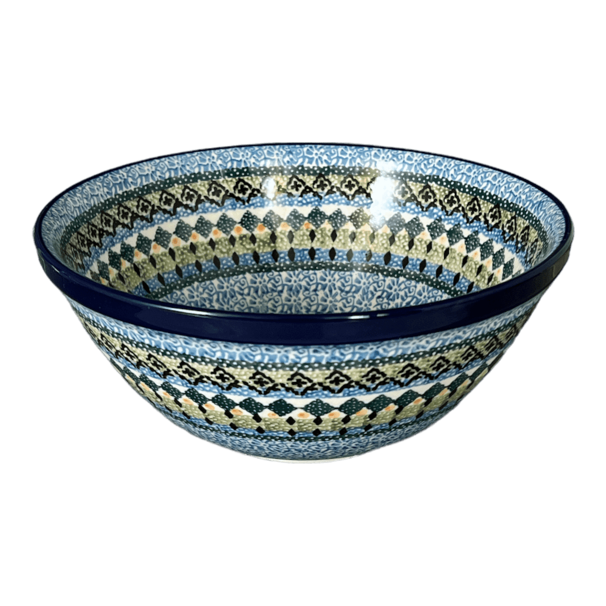 Bowl, Round, Kitchen, 7.75" in "Aztec Blues" by Ceramika Artystyczna | A057-U4428