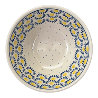 A picture of a Polish Pottery CA 6.75" Kitchen Bowl (Sunny Circle) | A058-0215 as shown at PolishPotteryOutlet.com/products/6-75-kitchen-bowl-sunny-circle-a058-0215