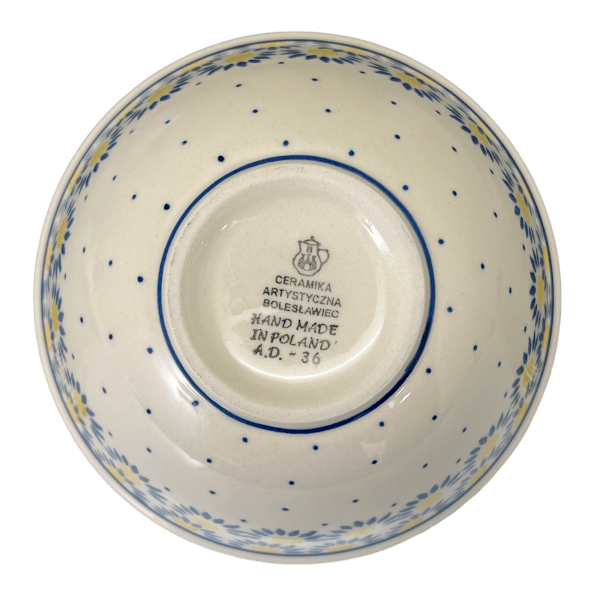 Bowl, Round, Kitchen, 6.75" in "Sunny Circle" by Ceramika Artystyczna | A058-0215