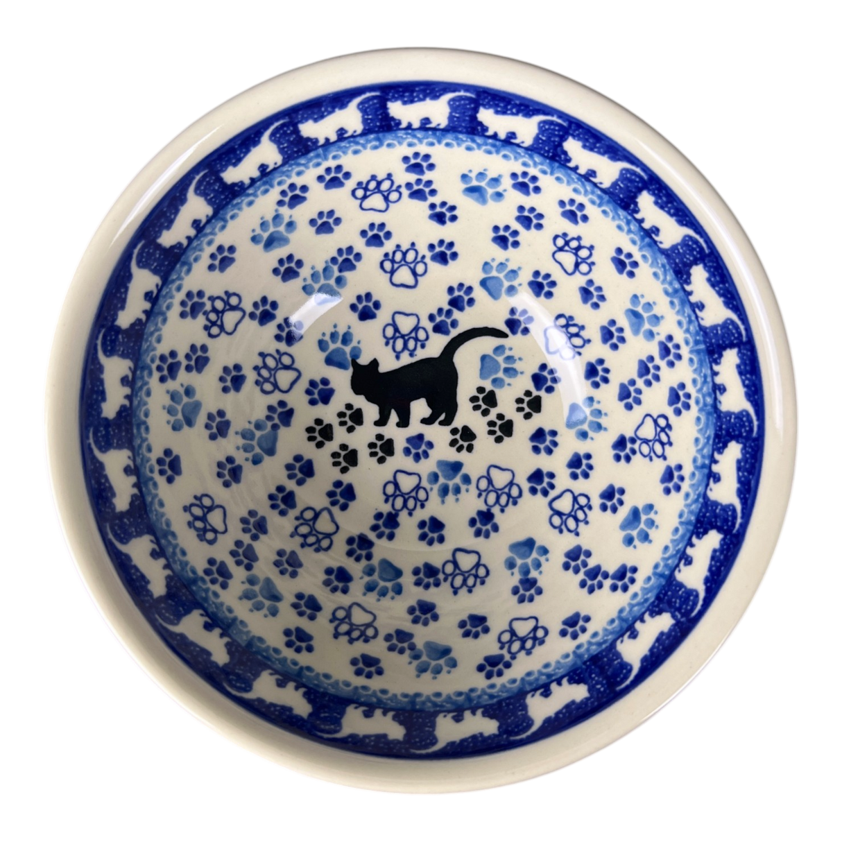 Bowl, Round, Kitchen, 6.75" in "Cat Tracks" by Ceramika Artystyczna | A058-1771