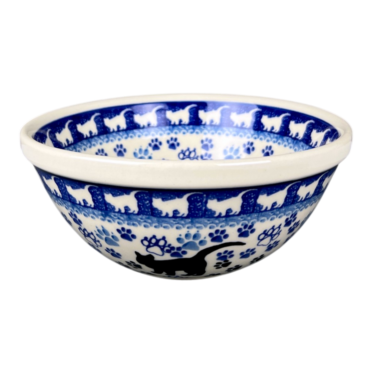 Bowl, Round, Kitchen, 6.75" in "Cat Tracks" by Ceramika Artystyczna | A058-1771