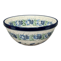 A picture of a Polish Pottery CA 6.75" Kitchen Bowl (Hyacinth in the Wind) | A058-2037X as shown at PolishPotteryOutlet.com/products/6-75-bowl-hyacinth-in-the-wind-a058-2037x