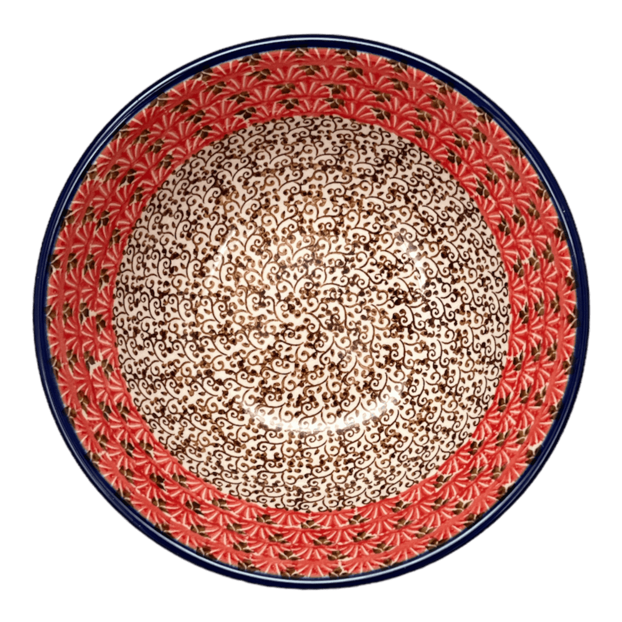 Bowl, Round, Kitchen, 6.75" in "Coral Fans" by Ceramika Artystyczna | A058-2199X