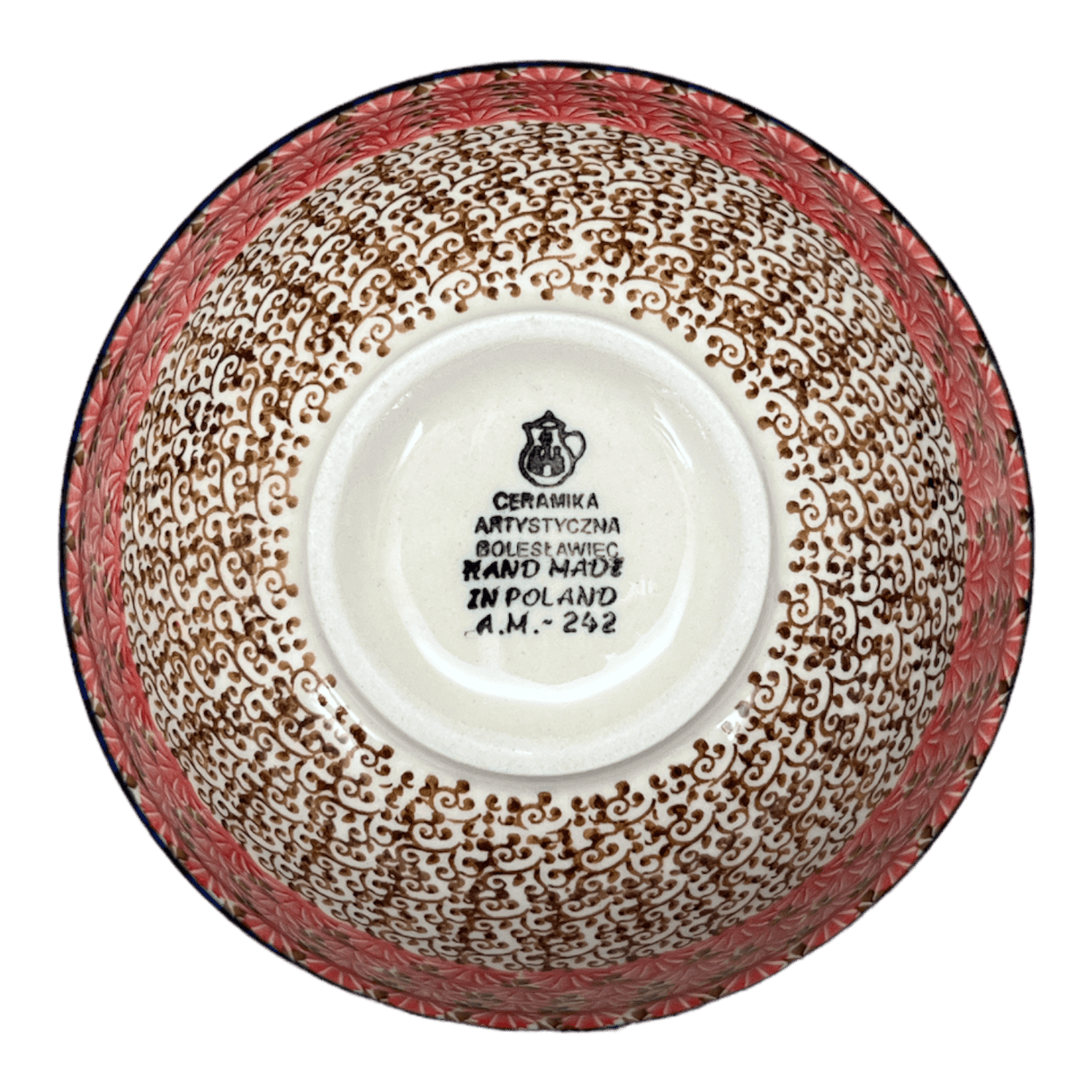 Bowl, Round, Kitchen, 6.75" in "Coral Fans" by Ceramika Artystyczna | A058-2199X