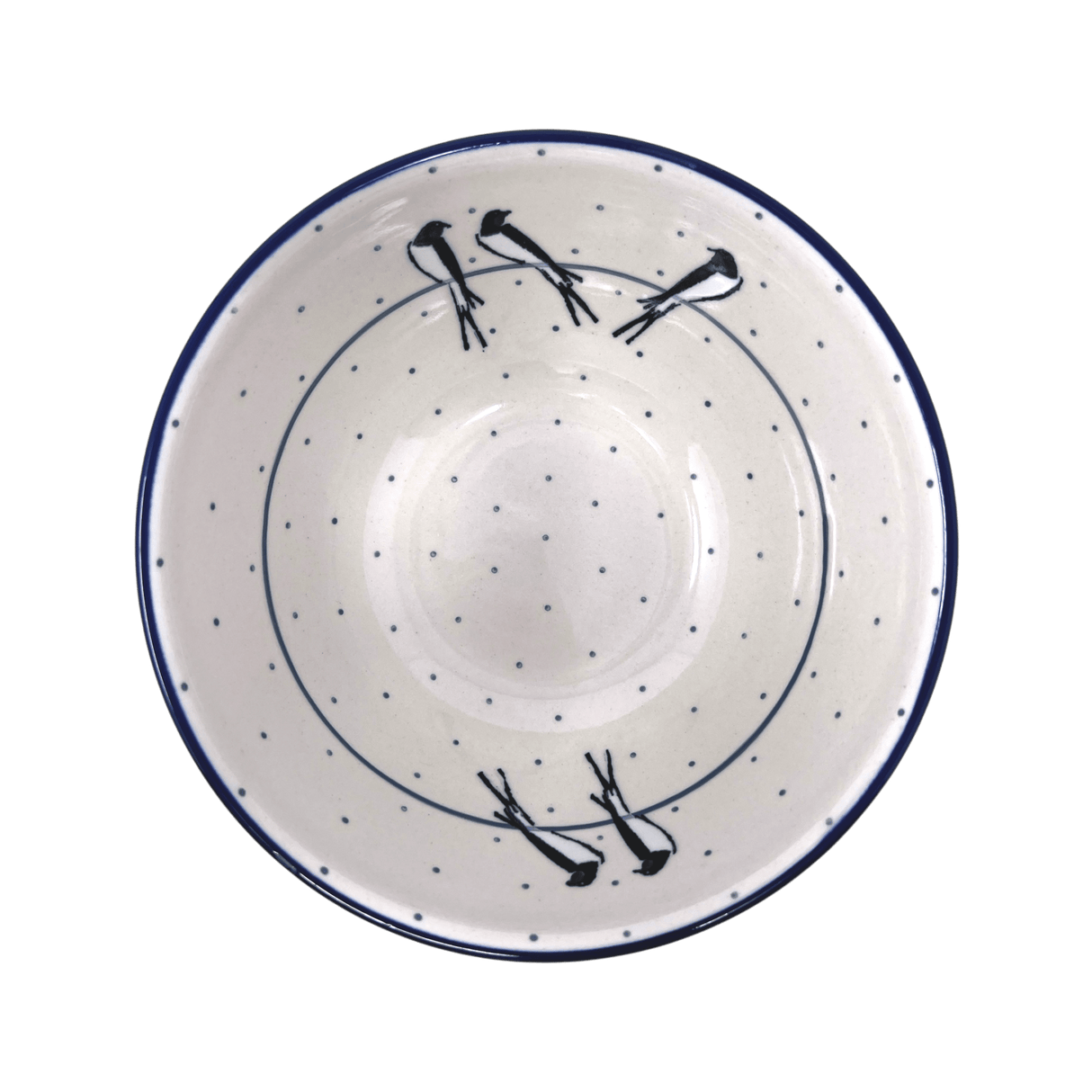 Bowl, Round, Kitchen, 6.75" in "Birds on a Wire" by Ceramika Artystyczna | A058-U4831