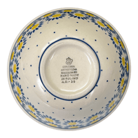 A picture of a Polish Pottery Bowl, Round, Kitchen, 5.5" in "Sunny Circle" by Ceramika Artystyczna | A059-0215 as shown at PolishPotteryOutlet.com/products/5-5-kitchen-bowl-sunny-circle-a059-0215