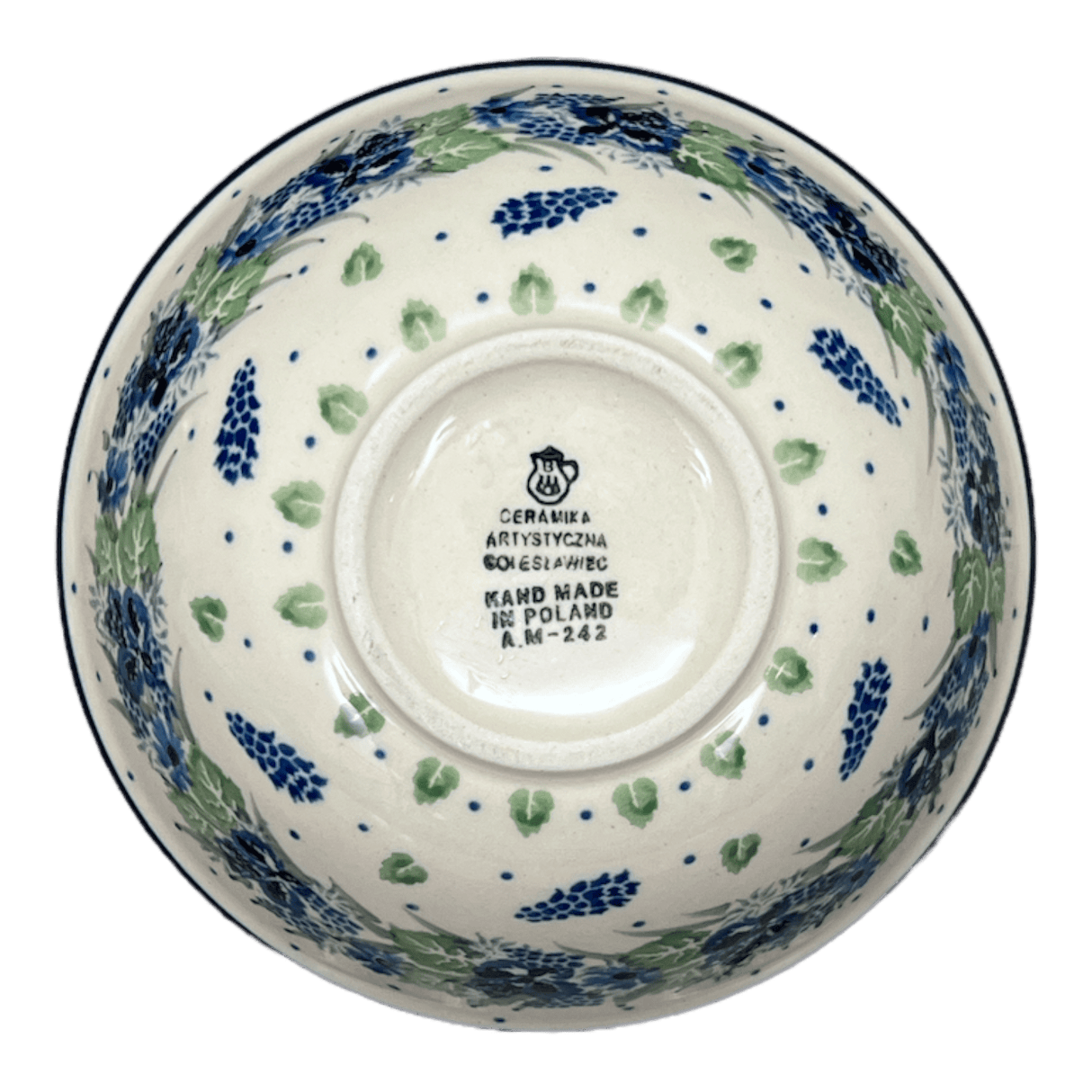 Bowl, Round, Kitchen, 6.75" in "Hyacinth in the Wind" by Ceramika Artystyczna | A058-2037X