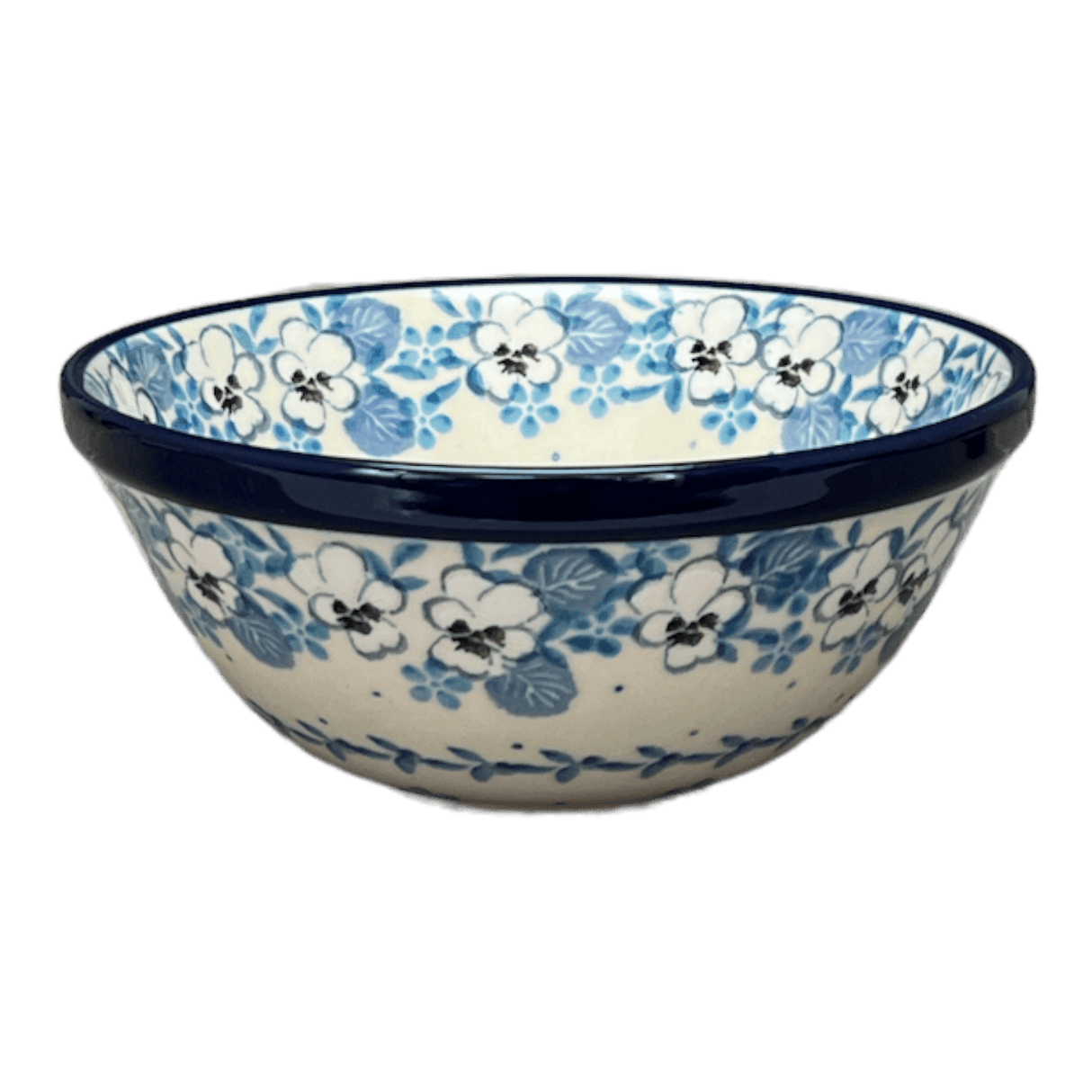 Bowl, Round, Kitchen, 5.5" in "Pansy Blues" by Ceramika Artystyczna | A059-2346X