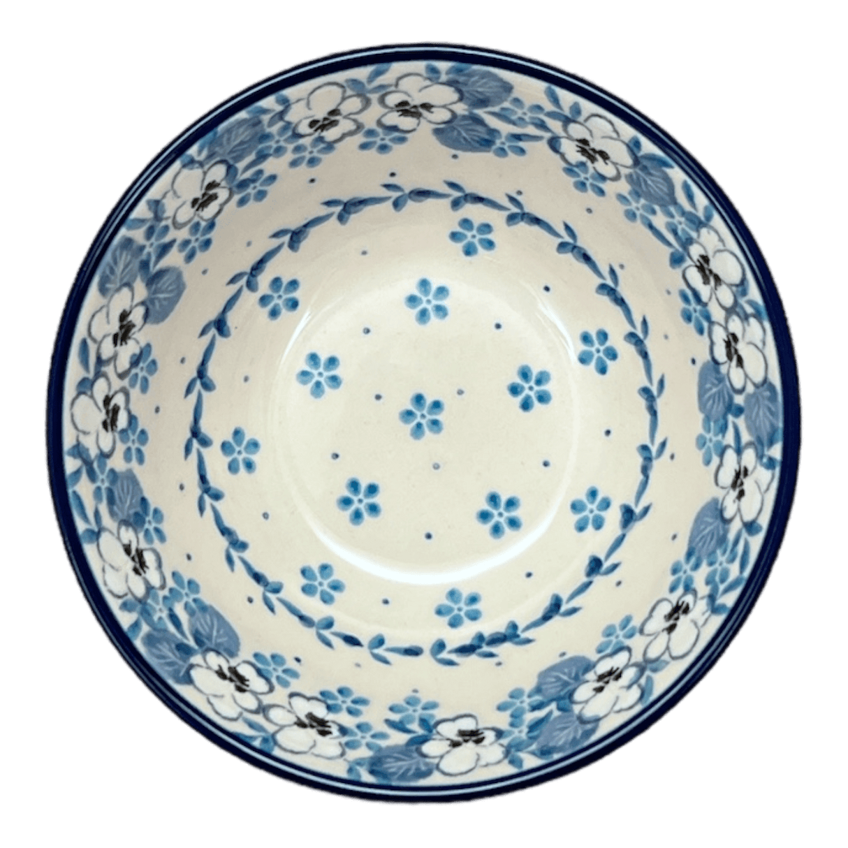 Bowl, Round, Kitchen, 5.5" in "Pansy Blues" by Ceramika Artystyczna | A059-2346X