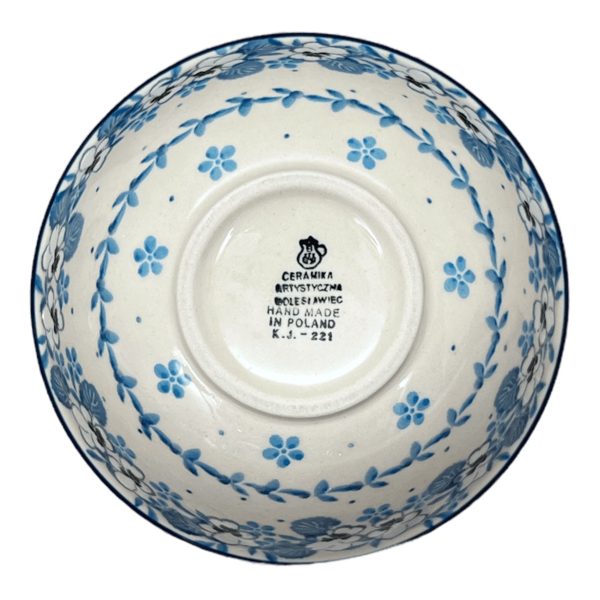 Bowl, Round, Kitchen, 5.5" in "Pansy Blues" by Ceramika Artystyczna | A059-2346X