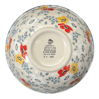 A picture of a Polish Pottery Bowl, Round, Kitchen, 5.5" in "Soft Bouquet" by Ceramika Artystyczna | A059-2378X as shown at PolishPotteryOutlet.com/products/5-5-kitchen-bowl-soft-bouquet-a059-2378x