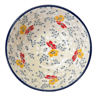 A picture of a Polish Pottery CA 5.5" Kitchen Bowl (Soft Bouquet) | A059-2378X as shown at PolishPotteryOutlet.com/products/5-5-kitchen-bowl-soft-bouquet-a059-2378x