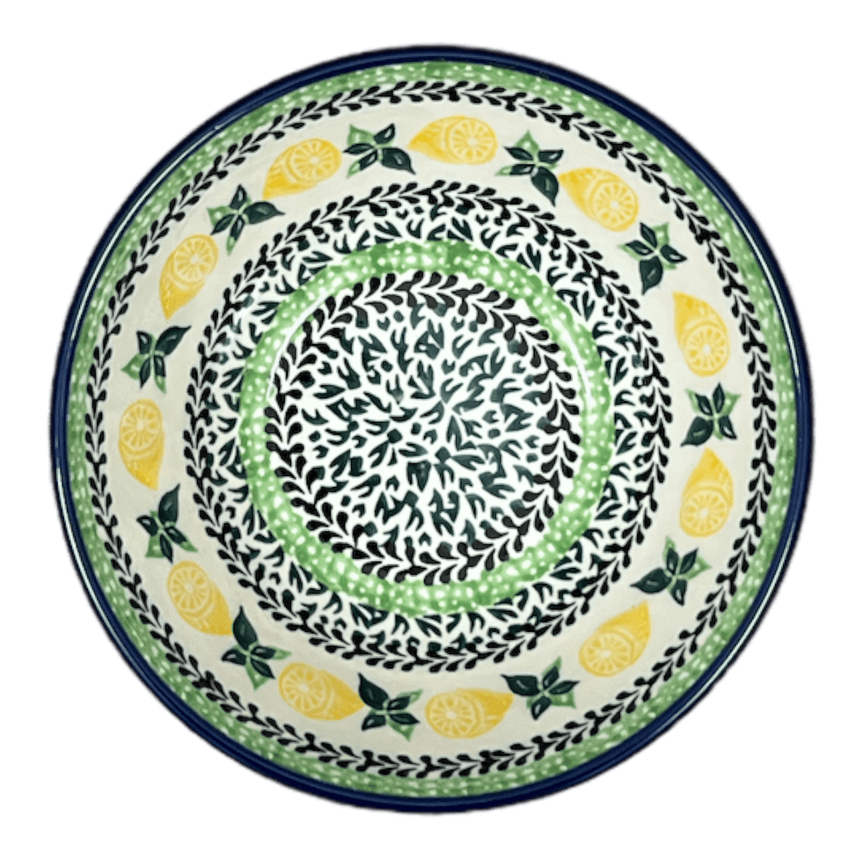 Bowl, Round, Kitchen, 5.5" in "Lemons and Leaves" by Ceramika Artystyczna | A059-2749X