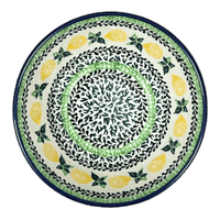 A picture of a Polish Pottery CA 5.5" Kitchen Bowl (Lemons and Leaves) | A059-2749X as shown at PolishPotteryOutlet.com/products/c-a-5-5-kitchen-bowl-lemons-and-leaves-a059-2749x