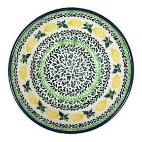Polish Pottery CA 5.5" Kitchen Bowl (Lemons and Leaves) | A059-2749X Additional Image at PolishPotteryOutlet.com
