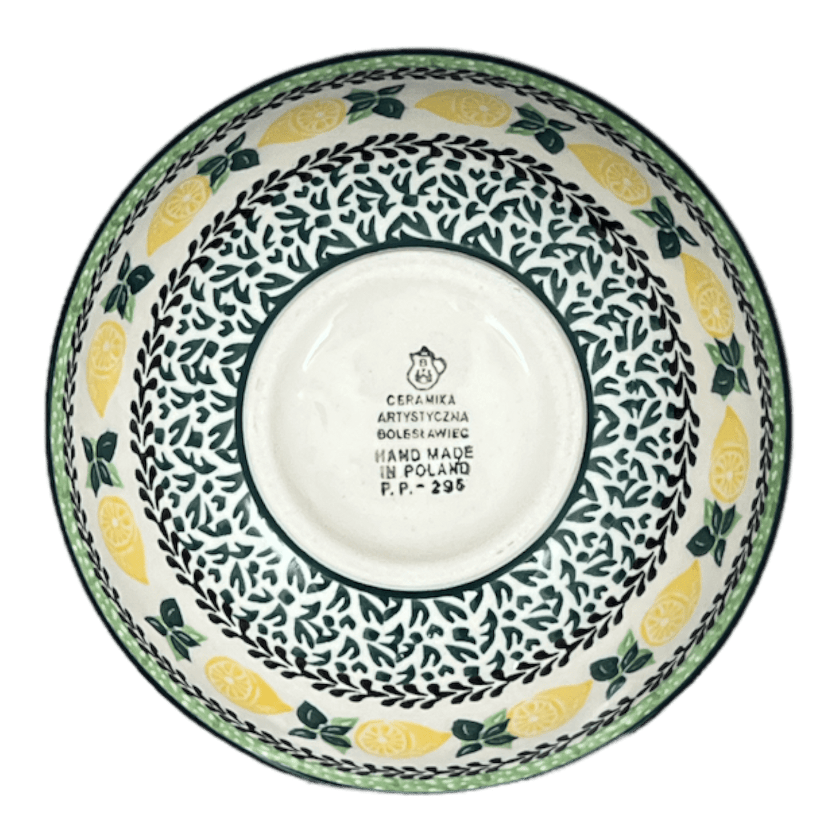 Bowl, Round, Kitchen, 5.5" in "Lemons and Leaves" by Ceramika Artystyczna | A059-2749X