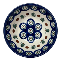 A picture of a Polish Pottery CA 5.5" Kitchen Bowl (Peacock Pine) | A059-366X as shown at PolishPotteryOutlet.com/products/5-5-kitchen-bowl-peacock-pine-a059-366x