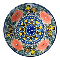 A picture of a Polish Pottery C.A. 5.5" Kitchen Bowl (Regal Roosters) | A059-U2617 as shown at PolishPotteryOutlet.com/products/5-5-kitchen-bowl-regal-roosters-a059-u2617
