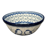 Bowl, Round, Kitchen, 5.5" in "Bullfinch on Blue" by Ceramika Artystyczna | A059-U4830