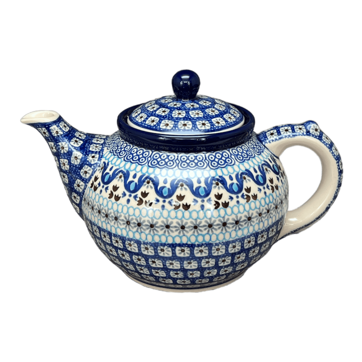 Teapot, 1.2 Liter in "Blue Ribbon" by Ceramika Artystyczna | A060-1026X