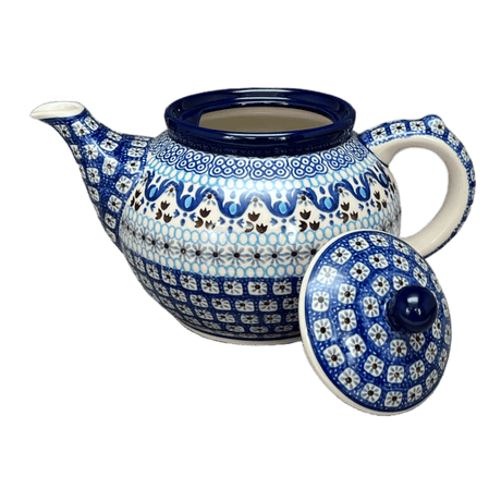 Teapot, 1.2 Liter in "Blue Ribbon" by Ceramika Artystyczna | A060-1026X