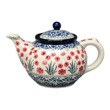 Teapot, 1.2 Liter in "Red Aster" by Ceramika Artystyczna | A060-1435X