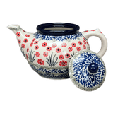 Teapot, 1.2 Liter in "Red Aster" by Ceramika Artystyczna | A060-1435X