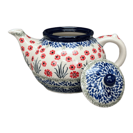 Teapot, 1.2 Liter in "Red Aster" by Ceramika Artystyczna | A060-1435X