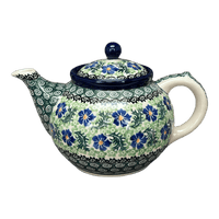 A picture of a Polish Pottery CA 40 oz. Teapot (Clematis ) | A060-1538X as shown at PolishPotteryOutlet.com/products/40-oz-teapot-clematis-a060-1538x