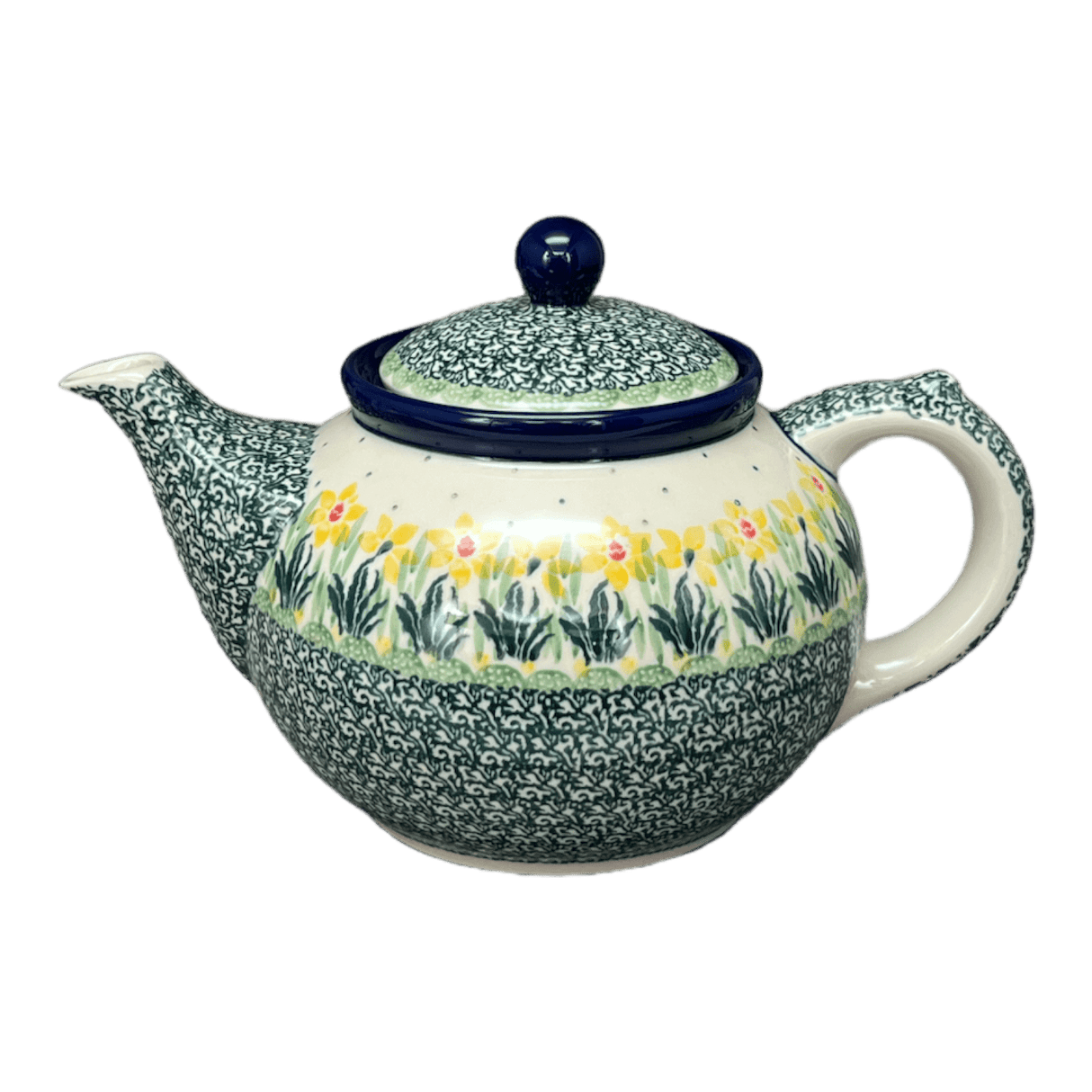 Teapot, 1.2 Liter in "Daffodils in Bloom" by Ceramika Artystyczna | A060-2122X