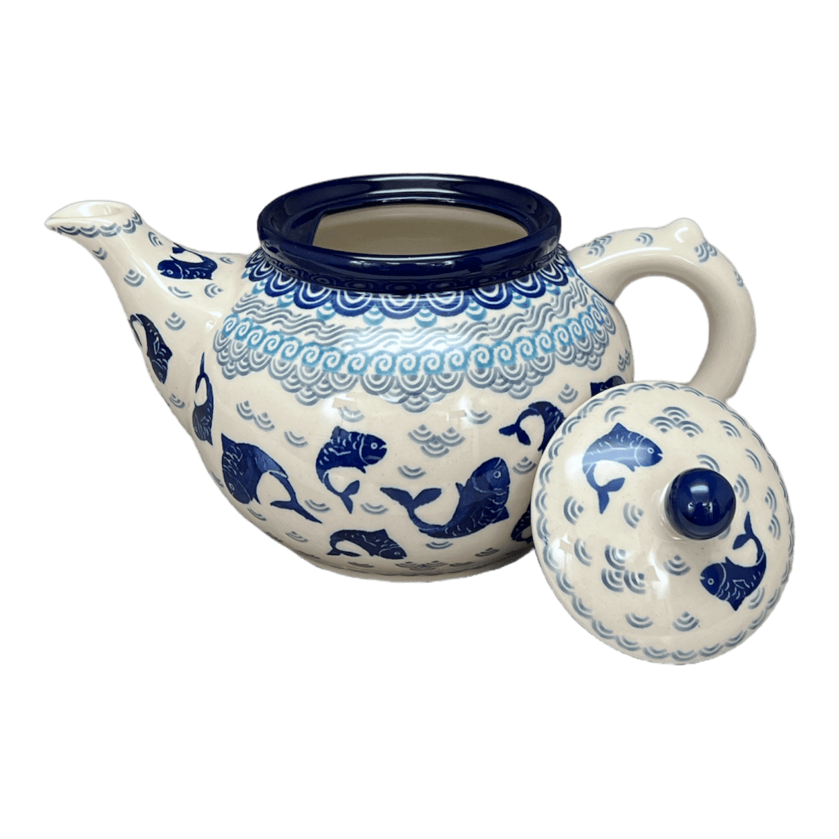 Teapot, 1.2 Liter in "Koi Pond" by Ceramika Artystyczna | A060-2372X