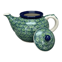 A picture of a Polish Pottery CA 40 oz. Teapot (Pride of Ireland) | A060-2461X as shown at PolishPotteryOutlet.com/products/40-oz-teapot-pride-of-ireland-a060-2461x