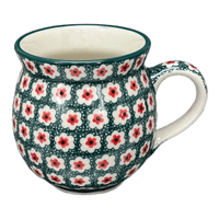 A picture of a Polish Pottery CA 12 oz. Belly Mug (Riot Daffodils) | A070-1174Q as shown at PolishPotteryOutlet.com/products/12-oz-belly-mug-riot-daffodils-a070-1174q