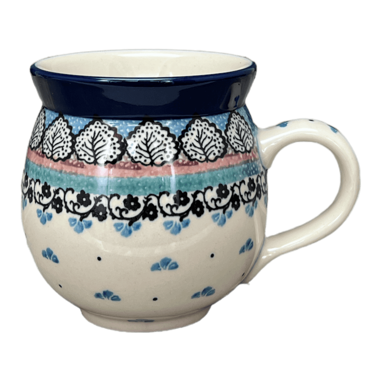 Mug, Belly Mug, 12 oz Medium in "Winter Aspen" by Ceramika Artystyczna | A070-1995X