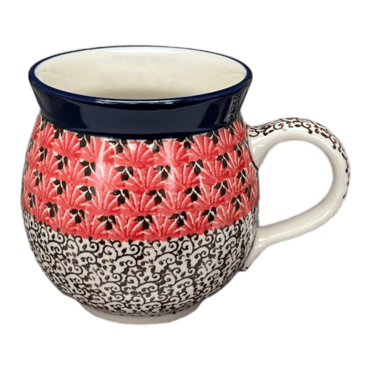 Mug, Belly, 12 oz Medium in "Coral Fans" by Ceramika Artystyczna | A070-2199X