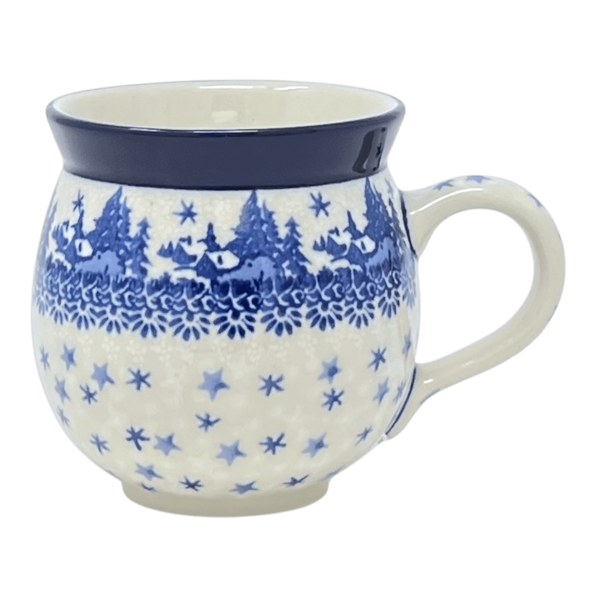 Mug, Belly Mug, 12 oz Medium in "Frosted Starlight" by Ceramika Artystyczna | A070-2329X