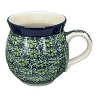 A picture of a Polish Pottery CA 12 oz. Belly Mug (Pride of Ireland) | A070-2461X as shown at PolishPotteryOutlet.com/products/12-oz-belly-mug-pride-of-ireland-a070-2461x