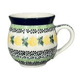 Mug, Belly, 12 oz Medium in "Lemons and Leaves" by Ceramika Artystyczna | A070-2749X