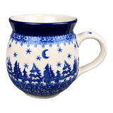 Mug, Belly Mug, 12 oz Medium in "Winter Skies" by Ceramika Artystyczna | A070-2826X
