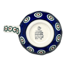 Polish Pottery C.A. 12 oz. Belly Mug (Peacock Pine) | A070-366X Additional Image at PolishPotteryOutlet.com