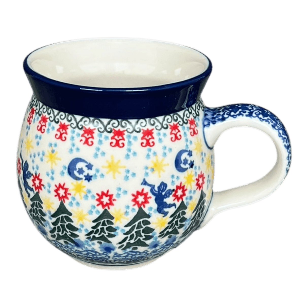 Mug, Belly Mug, 12 oz Medium in "Silent Night" by Ceramika Artystyczna | A070-U4173