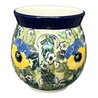 A picture of a Polish Pottery CA 12 oz. Belly Mug (Tropical Love) | A070-U4705 as shown at PolishPotteryOutlet.com/products/12-oz-belly-mug-tropical-love-a070-u4705