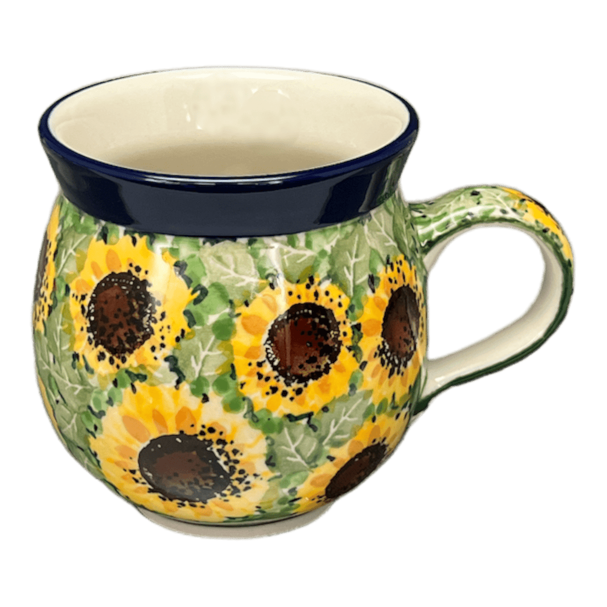 Mug, Belly, 12 oz Medium in "Sunflower Field" by Ceramika Artystyczna | A070-U4737